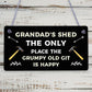 Funny Grandads Shed Sign Hanging Garden Man Cave Plaque Fathers Day Gift