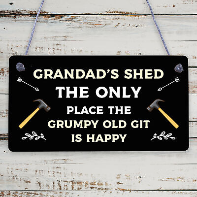 Funny Grandads Shed Sign Hanging Garden Man Cave Plaque Fathers Day Gift