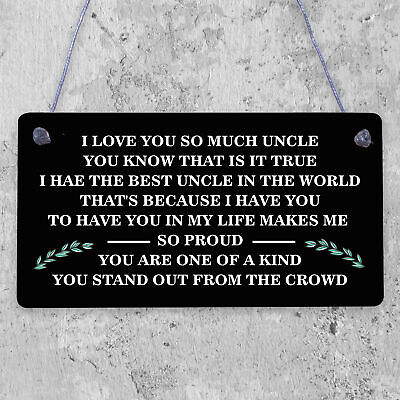 Best Uncle Plaque Gift For Birthday Christmas Gift For Brother From Niece Nephew