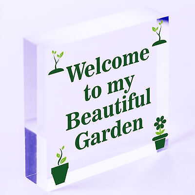 Novelty Beautiful Hanging Garden Plaque Present Home Shed Sign Friendship Gift