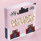 Chalkboard Holiday Countdown To LAS VEGAS America USA Hanging Plaque Friend Gift