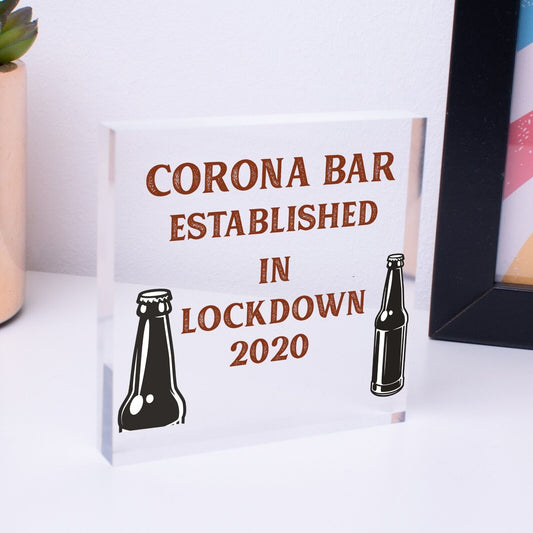 Funny Corona Bar Sign For Home Bar Garden Hanging Sign Alcohol Beer Gin Gift