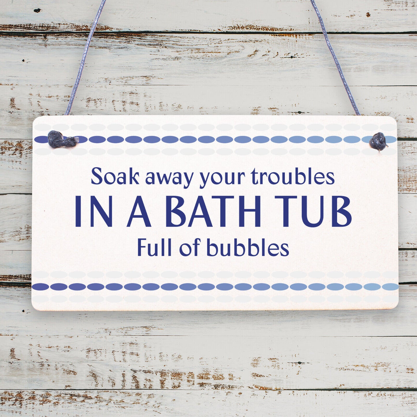 Bath Tub Bathroom Decor Toilet Door Sign Nautical Wall Sign Chic Home Plaque