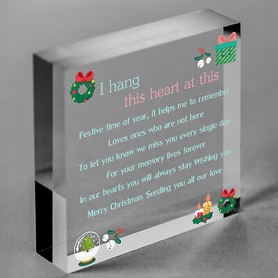 Memorial Plaque For Mum Nan Dad Grandad Hanging Sign Gift Tree Bauble Decoration