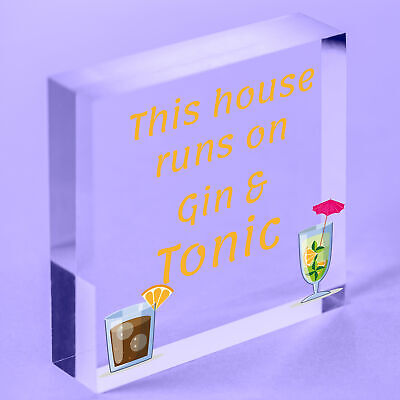 Gin Signs For Garden Shed SummerHouse Funny Alcohol Party Gift Wall Plaque Sign