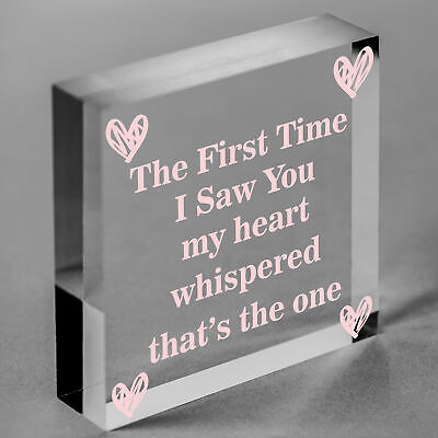 The First Time I Saw You Wooden Hanging Plaque Soulmate Valentine Love Gift Sign