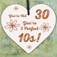 30th Birthday Funny Gifts For Men Women Brother Sister Friend Wooden Heart Sign