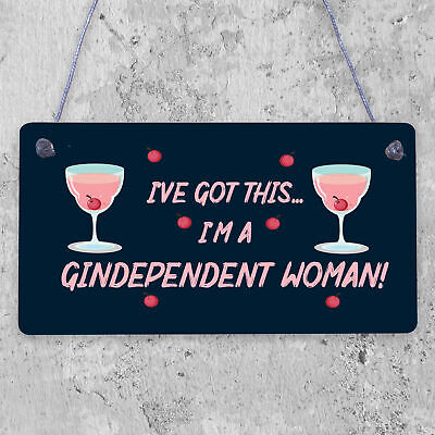 Gindependent Funny Alcohol Man Cave Home Bar Plaque Pub Sign FRIENDSHIP Gift