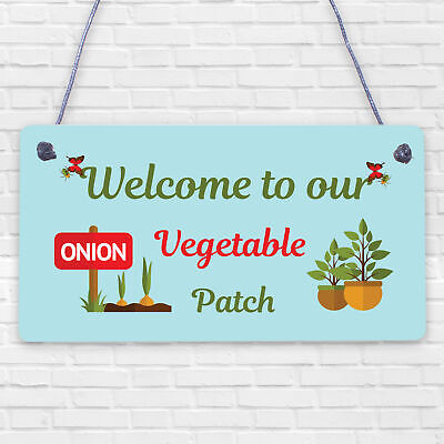 Vegetable Veggie Patch Welcome Garden Signs Allotment Garden Shed Plaques