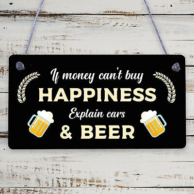 Beer Car Lover Gifts For Men Man Cave Garage Sign Birthday Gifts For Dad Grandad