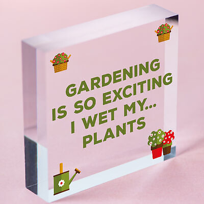 Gardening So Exciting Funny Novelty Garden Shed Sign Plaque Friendship Gift