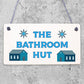 Quirky Nautical Bathroom Sign THE BATHROOM HUT Beach Theme Toilet Sign