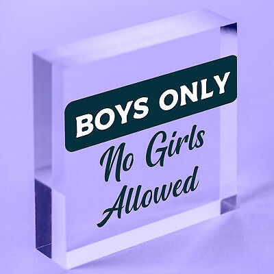 Funny Boys Bedroom Door Sign NO GIRLS ALLOWED Man Cave Sign Gift For Son