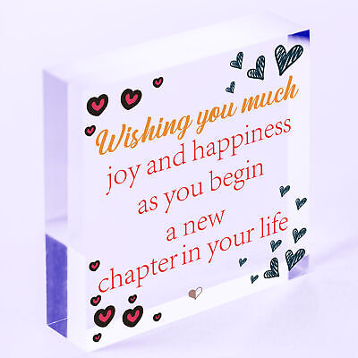 New Chapter Colleague Heart Plaque Sign Friendship FRIEND Leaving Thank You Gift