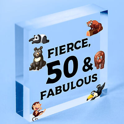 50 And Fabulous Gift 50 Birthday Decorations 50th Birthday Present For Women Men