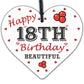 18th Birthday Card Decorations Heart 18th Daughter GIFTS Best Friend Sister GIFT