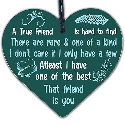 True Friend Friendship Gift For Women Heart Best Friend Gift Thank You Plaque