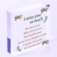 Christmas Miss You Memorial Handmade Hanging Wooden Bauble Tree Decoration Sign