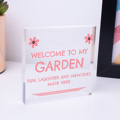 Garden Welcome Signs Novelty Garden Shed Plaques Home Decor Garden Gifts