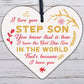 THANK YOU Gift Step Son Birthday Chirstmas Card Gift Wood Heart Keepsake Plaque