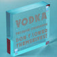 Vodka Standards Funny Alcohol Man Cave Friend Hanging Plaque Home Gift Sign