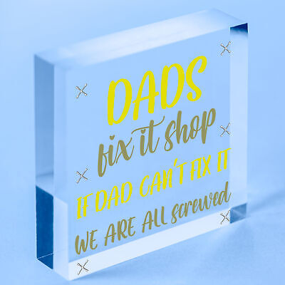 Dads Man Cave Signs Garage Shed Door Wall Hanging Plaque Gifts For Dad Daddy