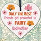 Best Friends Godmother Gift Christening Wooden Heart Plaque Thank You Gift