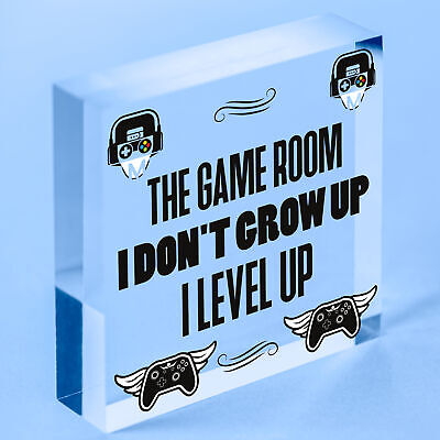 Game Room Gamer Gaming Bedroom Door Sign Novelty Christmas Gift Brother Son Dad