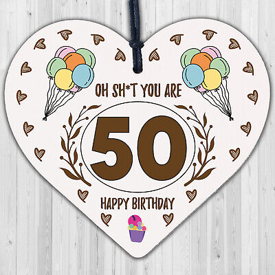 50th Birthday Gifts For Women 50th Birthday Gifts For Men Wooden Heart Keepsake