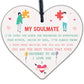 My Soulmate I Love You Wooden Hanging Heart Plaque Cute Valentines Day Gift Sign