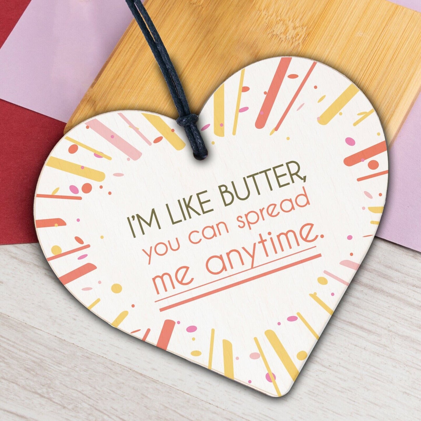 Rude Valentines Gift For Boyfriend Husband Wood Heart Funny Naughty Gift For Him