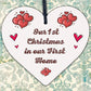 1st Christmas In Our First Home Hanging Wooden Heart Tree Decoration House Gift