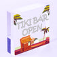 Tiki Bar OPEN Sign Novelty Decor Hanging Sign For Home Garden Cocktail Bar