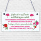 Garden Plaque Hanging Shed Sign Mum Nan Grandad Memorial Family Gift Keepsake