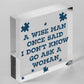 A Wise Man Asks A Woman Novelty Wooden Hanging Heart Funny Joke Plaque Gift Sign