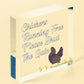 Chickens Running Free Shut The Gate Hanging Plaque Hens Coop Garden Sign Range