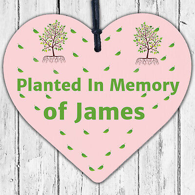 In Memory Plaque Mum Dad Nan Grandad Memorial Gift Wooden Heart Plaque