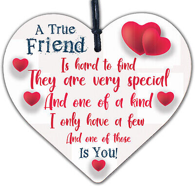 Best Friend Gifts Wood Heart Gift For Friend Colleague Friendship Birthday Gifts