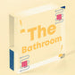 THE BATHROOM' Shabby Chic Door Sign Plaque Sign for Toilet or Bathroom The Loo