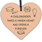 Childminder Thank You Gift Wood Hanging Heart Teacher Friendship Gift Keepsake