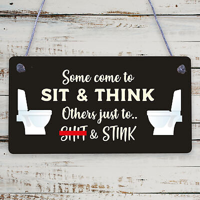 Come To Sit Funny BATHROOM Signs Chic Door Plaque for Toilet Bathroom The Loo