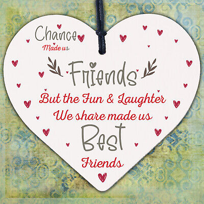 Chance Made Us Colleagues Heart Plaque Sign Friendship FRIEND Gift Thank You