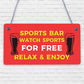 Sports Bar Man Cave Bar Pub Beer Football Hanging Sign Plaque Gift For Him