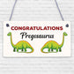 Contragulations Pregosaurus Novelty Hanging Plaque Baby Shower Pregnancy Sign