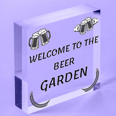 Beer Garden Bar Sign For Garden Pub Man Cave Shed Plaque Alcohol Friend Gift