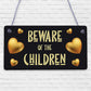 Beware Of The Unicorns Novelty Wooden Hanging Shabby Chic Plaque Unicorn Sign