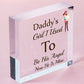 MEMORIAL Daddy's Girl Father's Day Gift Angel Wood Heart Dad Grandad Sign Grave