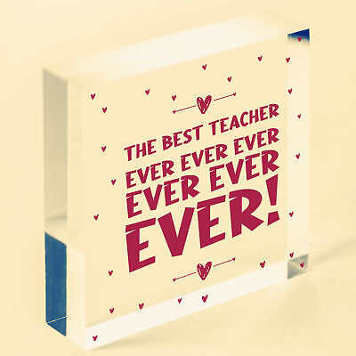 The Best Teacher Gift Leaving School End Of Term Gift For Teacher Novelty Heart