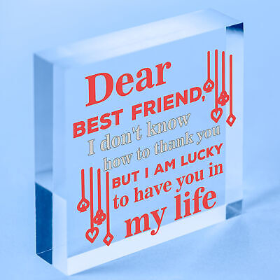 True Friend Poem Friendship Best Friends Gift Hanging Plaque Love Family Sign