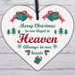 Christmas Heaven Heart In Memory Dad Mum Memorial Xmas Tree Bauble Decoration